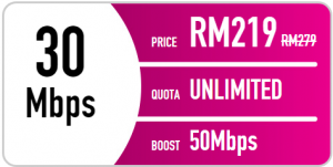 Time fibre internet promotion - 30mbps