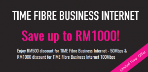 TIME Fibre Business Internet promotion